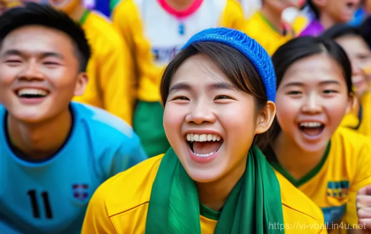 배구 팀 서포터즈 활동 - **Prompt 1: "A dynamic, wide-angle shot of a packed indoor volleyball stadium crowd, intensely cheer...