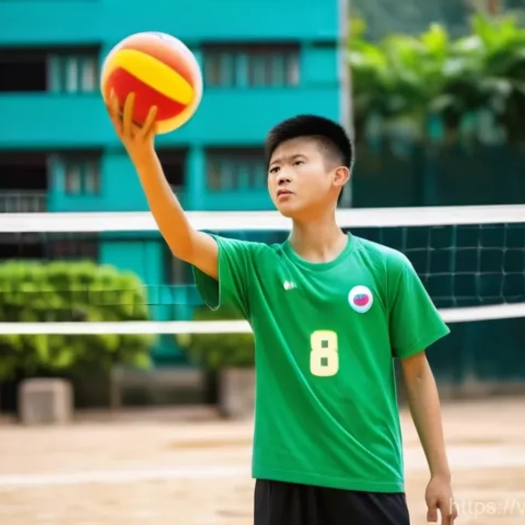 배구 초보자가 알아야 할 팁 - **Prompt Title: "Mastering the First Touch"**

    **Image Prompt:** A focused young Vietnamese male...