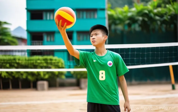 배구 초보자가 알아야 할 팁 - **Prompt Title: "Mastering the First Touch"**

    **Image Prompt:** A focused young Vietnamese male...