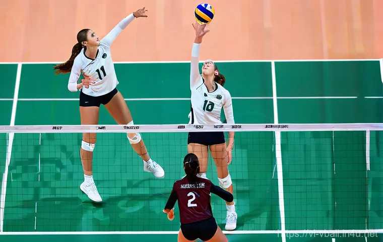 배구 경기 전술적 변화 - **Spectacular Libero Save:** A female libero, distinguished by her contrasting jersey, is captured i... 배구 경기 전술적 변화 - **Spectacular Libero Save:** A female libero, distinguished by her contrasting jersey, is captured i...