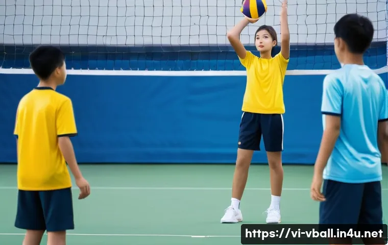 배구 교본 다운로드 - **Prompt 1: Mastering Basic Volleyball Techniques**
    "A group of young Vietnamese volleyball play...