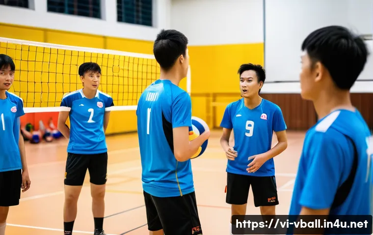 배구 경기 중 팀워크 훈련 관련 이미지 1